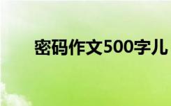 密码作文500字儿 密码老妈小学作文