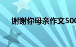 谢谢你母亲作文500字 谢谢你母亲作文