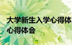 大学新生入学心得体会1500字 大学新生入学心得体会