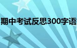 期中考试反思300字语文 考试反思300字语文