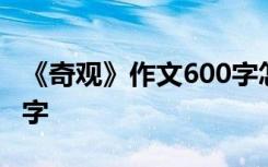 《奇观》作文600字怎么写 《奇观》作文600字