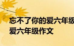 忘不了你的爱六年级作文450字 忘不了你的爱六年级作文