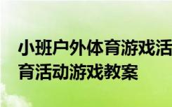 小班户外体育游戏活动教案40篇 小班户外体育活动游戏教案