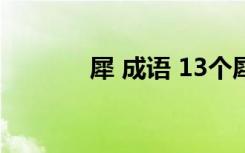 犀 成语 13个犀的成语及解释