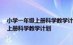 小学一年级上册科学教学计划 科学教育出版社 小学一年级上册科学教学计划