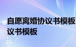 自愿离婚协议书模板2023怎么写 自愿离婚协议书模板