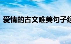 爱情的古文唯美句子经典 古文关于爱情诗句