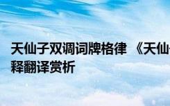 天仙子双调词牌格律 《天仙子水调数声持酒听》张先宋词注释翻译赏析