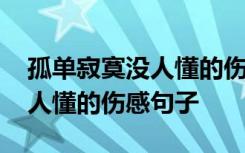 孤单寂寞没人懂的伤感句子说说 孤单寂寞没人懂的伤感句子