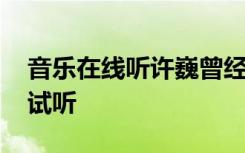 音乐在线听许巍曾经的你 许巍曾经的你在线试听