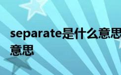 separate是什么意思怎么读 separate是什么意思