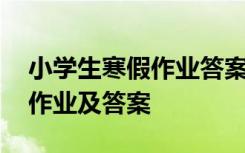 小学生寒假作业答案用什么软件 小学生寒假作业及答案