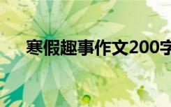 寒假趣事作文200字大全 寒假趣事作文