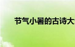 节气小暑的古诗大全 节气小暑的古诗