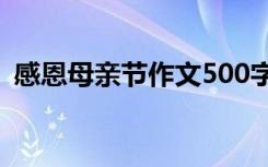 感恩母亲节作文500字作文 感恩母亲节作文