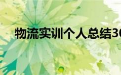 物流实训个人总结3000字 物流实习报告