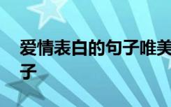 爱情表白的句子唯美短句简短 爱情表白的句子