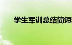 学生军训总结简短精辟 学生军训总结