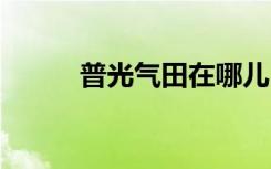 普光气田在哪儿 普光气田讲解词