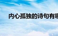 内心孤独的诗句有哪些 内心孤独的诗句