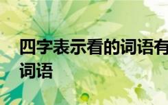 四字表示看的词语有哪些成语 四字表示看的词语