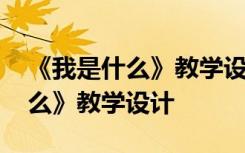 《我是什么》教学设计及设计意图 《我是什么》教学设计