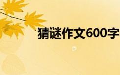 猜谜作文600字 猜谜作文500字