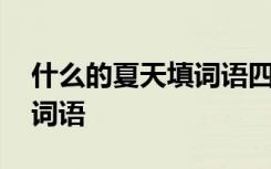 什么的夏天填词语四字词语 什么的夏天四字词语