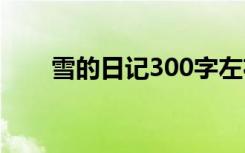 雪的日记300字左右 雪的日记300字