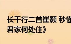 长干行二首崔颢 秒懂百科 崔颢唐诗《长干行君家何处住》