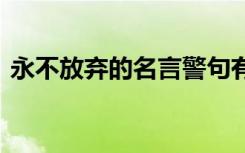 永不放弃的名言警句有哪些 永不放弃的名言