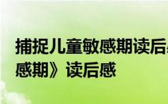 捕捉儿童敏感期读后感5000字 《捕捉儿童敏感期》读后感