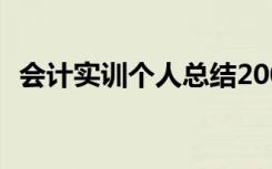 会计实训个人总结2000 会计实训个人总结