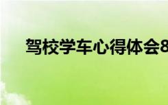 驾校学车心得体会800字 驾校学车心得