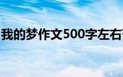 我的梦作文500字左右范文 我的梦作文500字