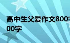 高中生父爱作文800字 高一父爱主题的作文800字