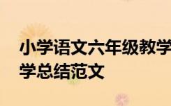 小学语文六年级教学总结范文 六年级语文教学总结范文