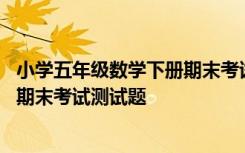 小学五年级数学下册期末考试质量分析 小学五年级数学下册期末考试测试题