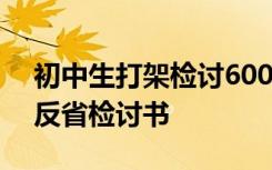 初中生打架检讨600字左右 初中生打架自我反省检讨书