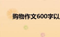 购物作文600字以上 购物作文600字