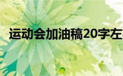 运动会加油稿20字左右 运动会加油稿20字