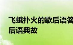 飞蛾扑火的歇后语答案是什么 飞蛾扑火的歇后语典故