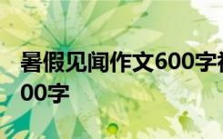 暑假见闻作文600字初中优秀 暑假见闻作文600字