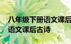 八年级下册语文课后古诗后四首 八年级下册语文课后古诗