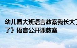 幼儿园大班语言教案我长大了详细教案 幼儿园大班《我长大了》语言公开课教案