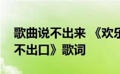 歌曲说不出来 《欢乐颂》插曲刘涛《唱的说不出口》歌词