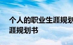 个人的职业生涯规划书500字 个人的职业生涯规划书