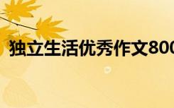 独立生活优秀作文800字 独立生活优秀作文