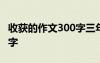 收获的作文300字三年级上册 收获的作文300字