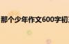 那个少年作文600字初三 那个少年作文600字